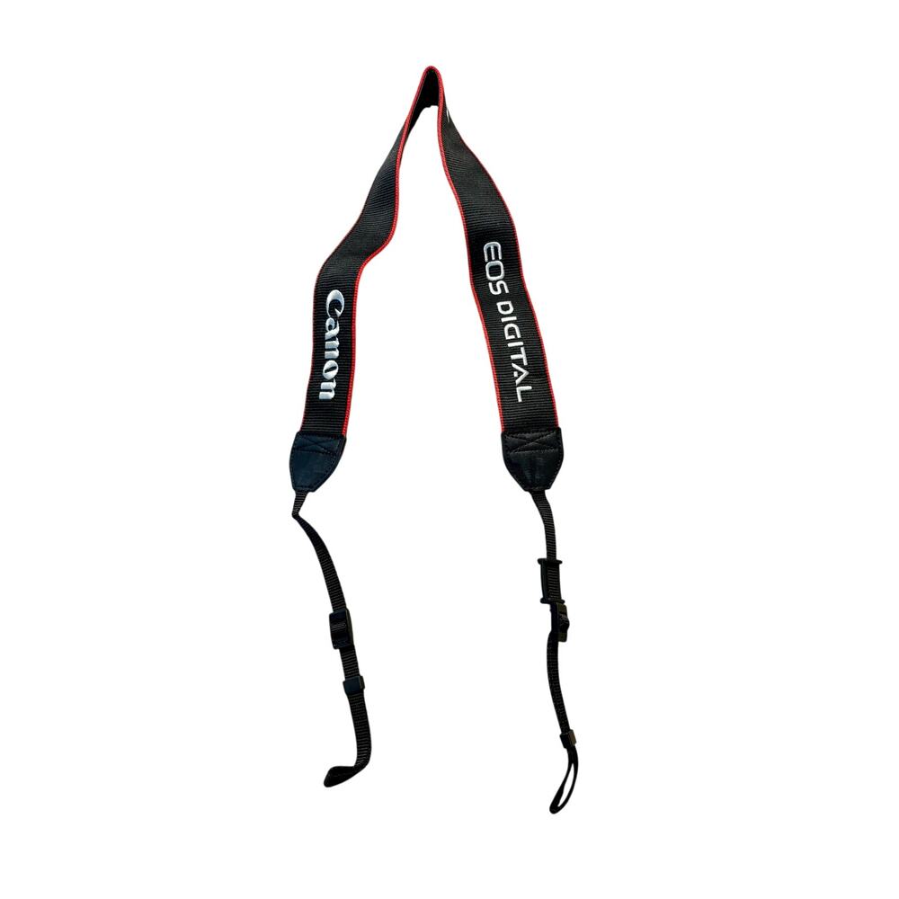 OEM Canon EOS Digital Camera Strap Black Red Genuine DSLR